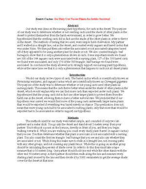Herbicide Final Draft - Introduction: This experiment is designed to ...