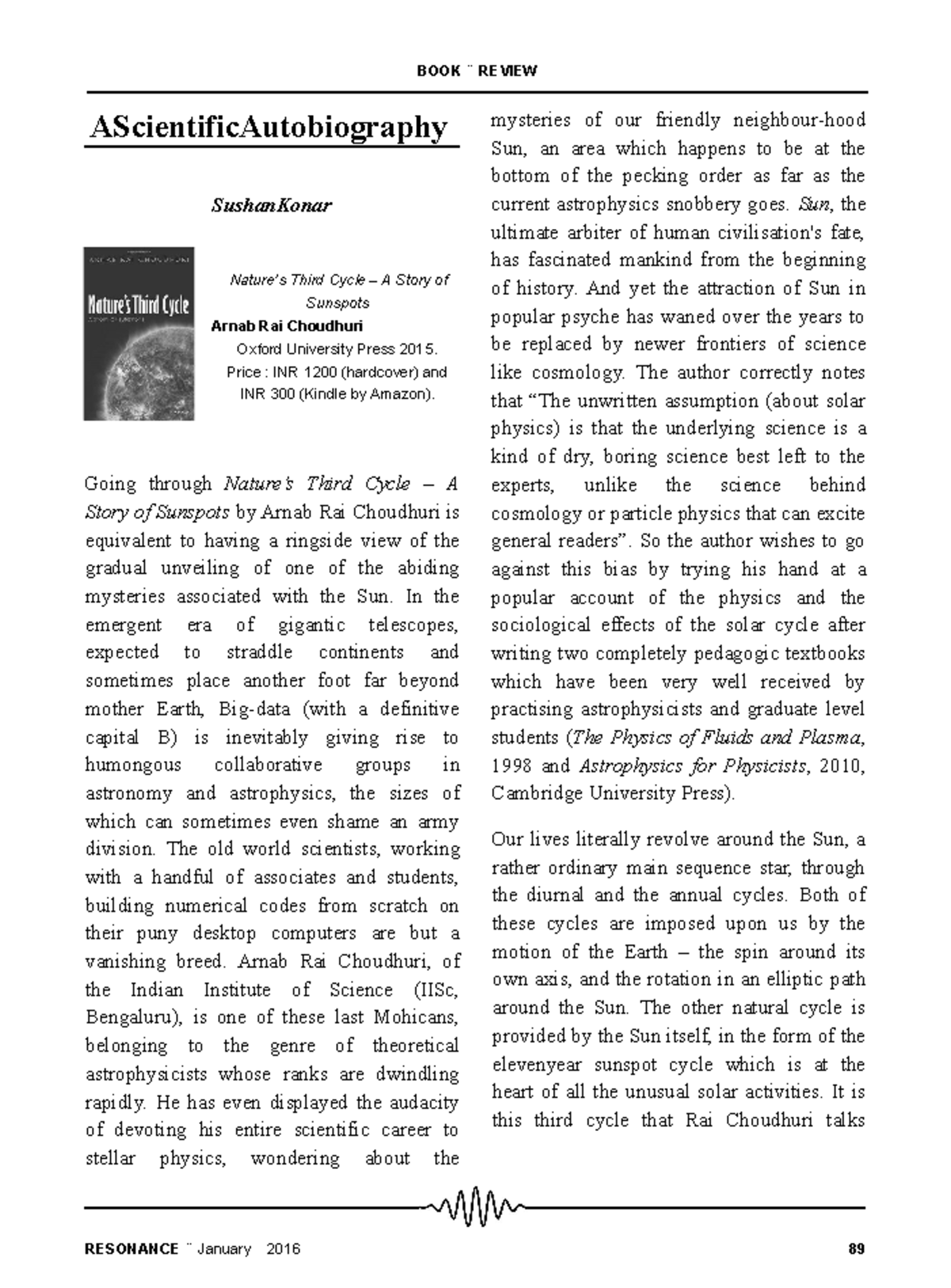 Sample Scientific Autobiography - AScientificAutobiography SushanKonar ...
