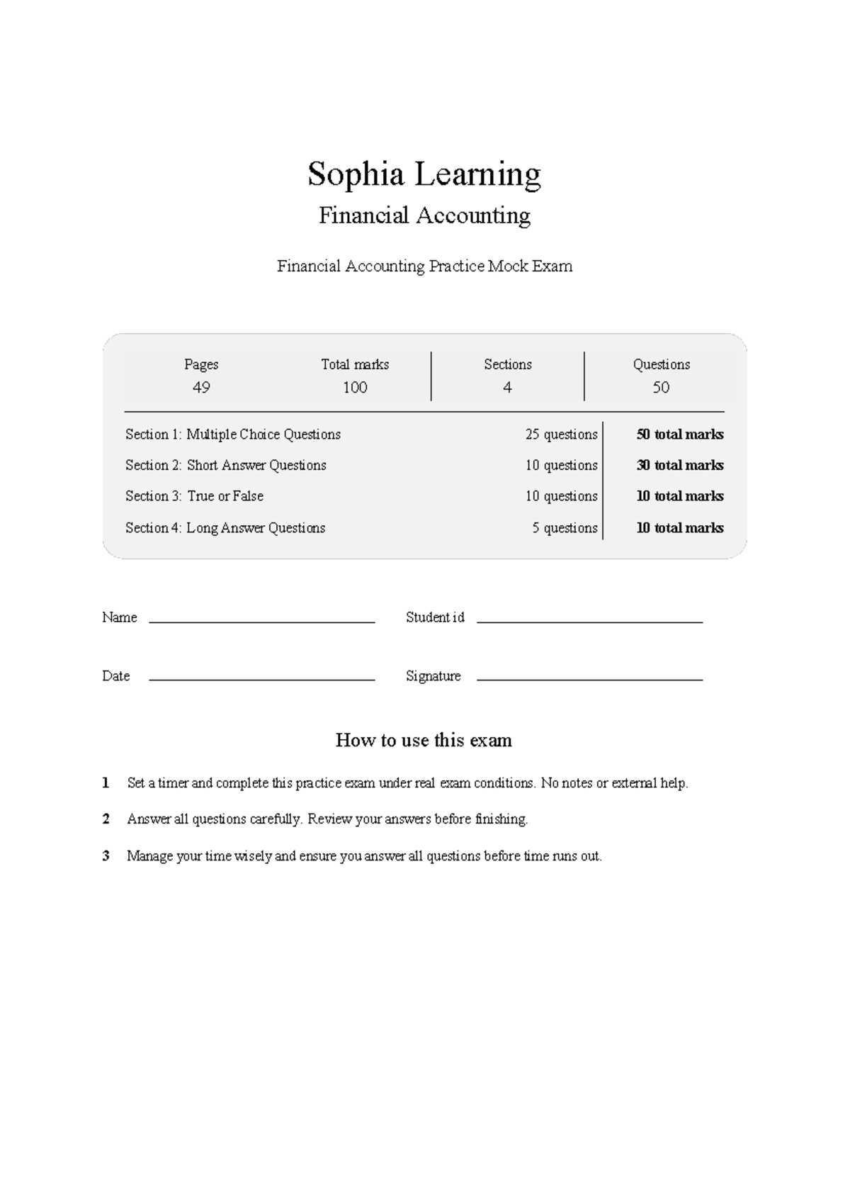 ACC-201 Financial Accounting Mock Exam Study Notes 2026 - Studocu