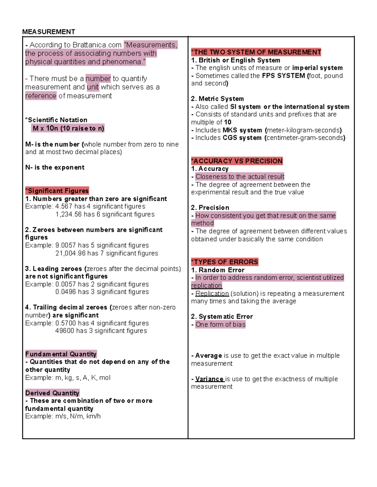 Physics Reviewer Q1 3 - Key Concepts and Notes - Studocu