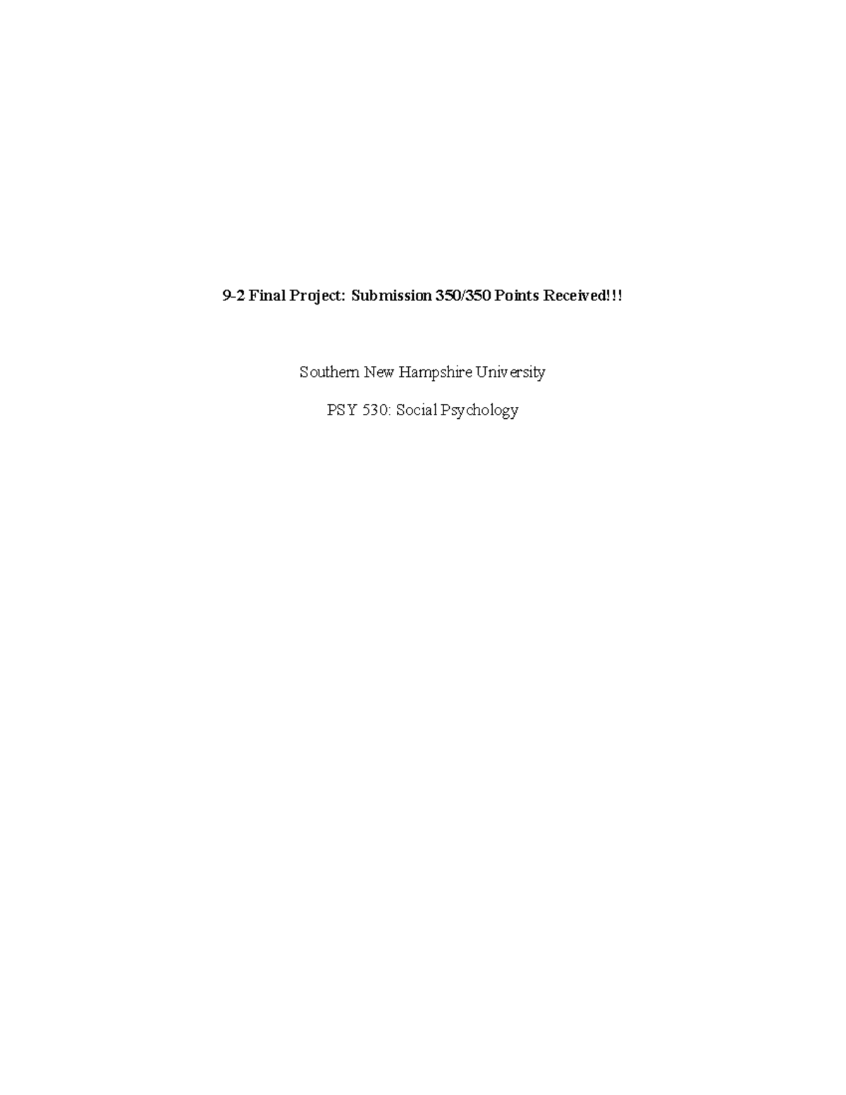 PSY 530: Final Project on Bystander Effect & IPV Interventions - Studocu