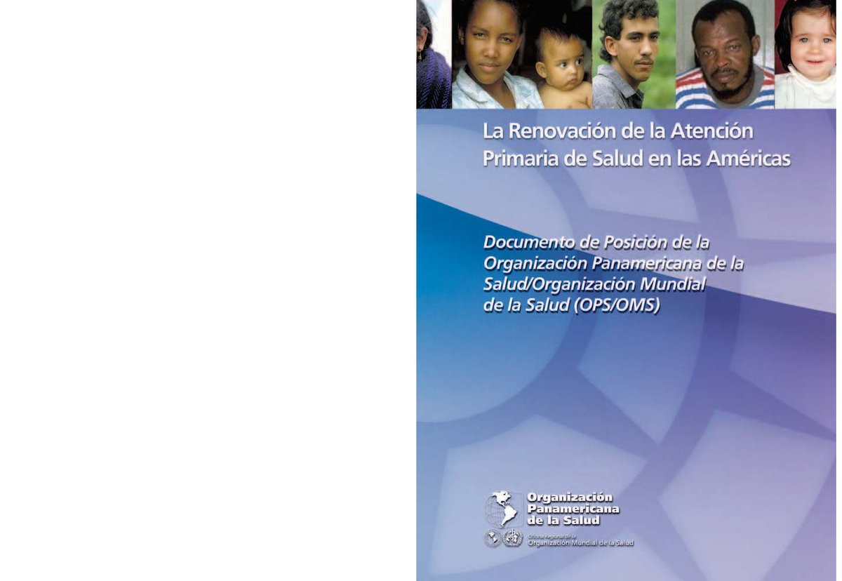 Renovación de la Atención Primaria de Salud en las Américas - Julio ...