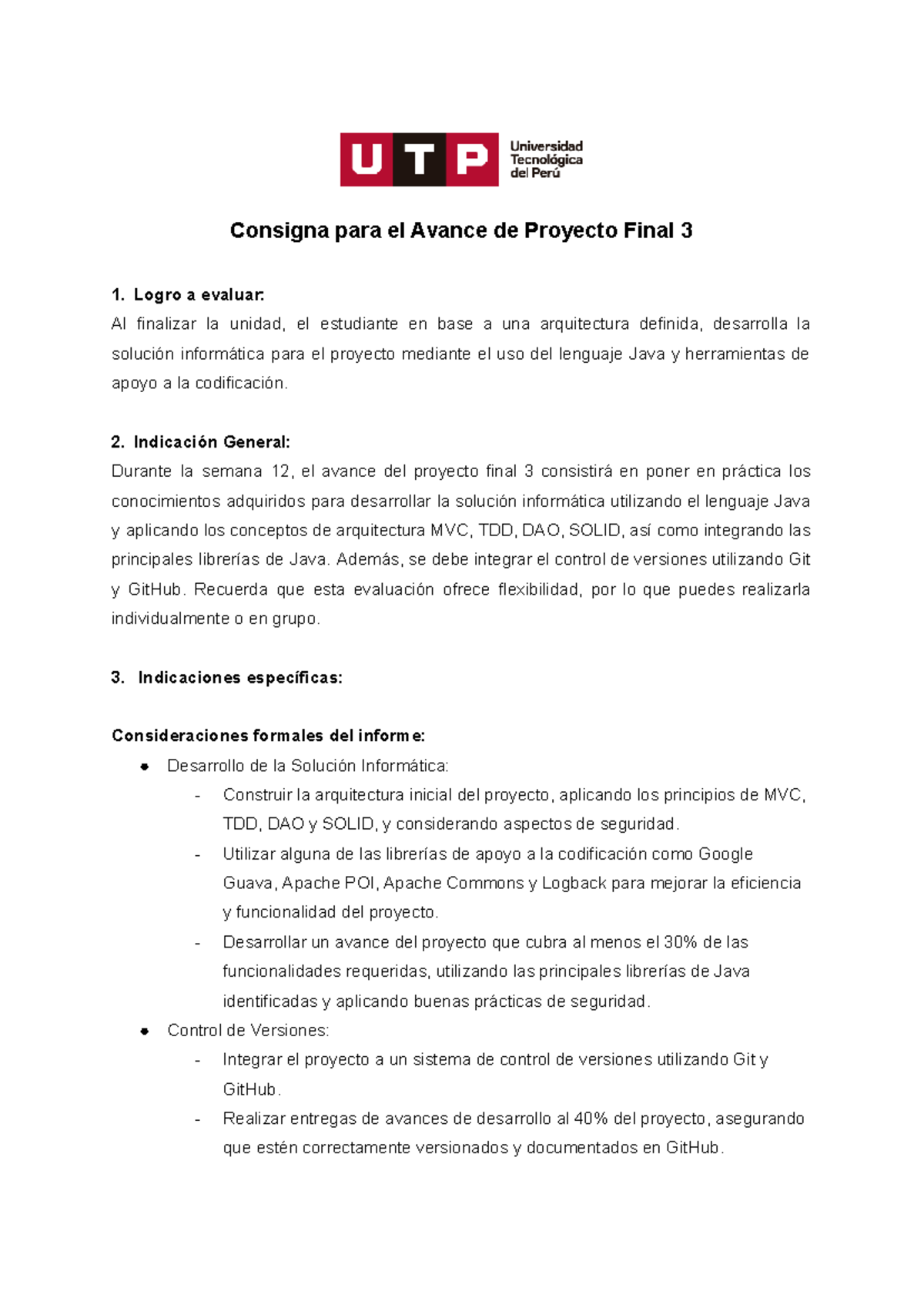 APF3 - Informe de Avance del Proyecto Final 3 en Java y Git - Studocu