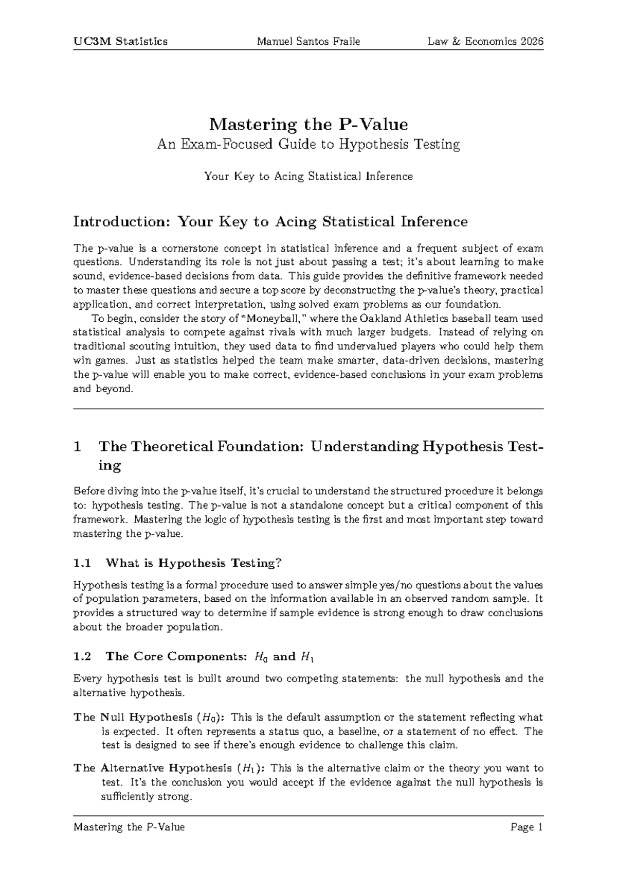 UC3M Statistics 2026: Mastering Hypothesis Testing & P-Value Analysis ...