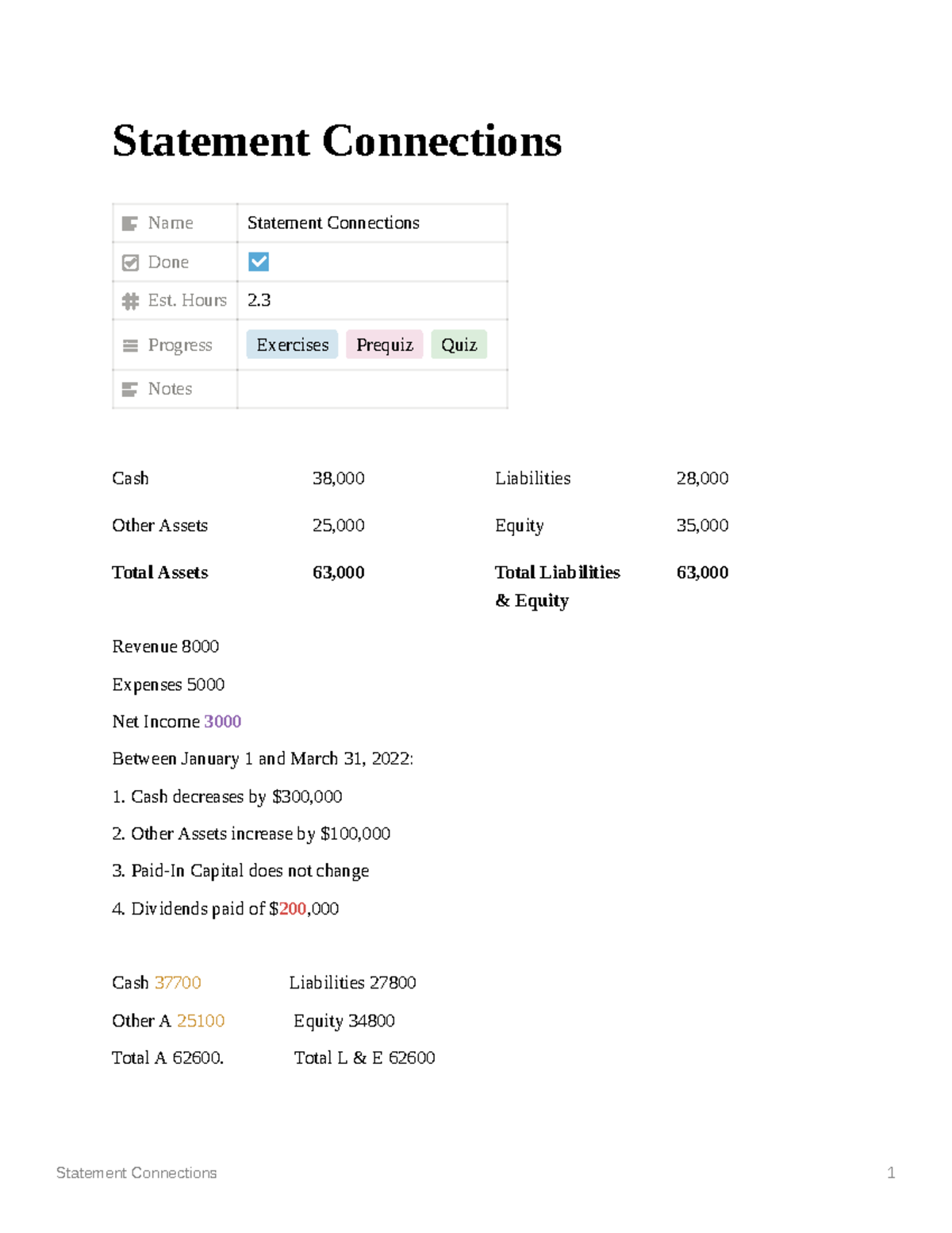 Mbamath - math stats notes - Statement Connections 1 Statement ...