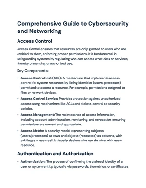 Cybersecurity - Study Notes & Assignments - Studocu
