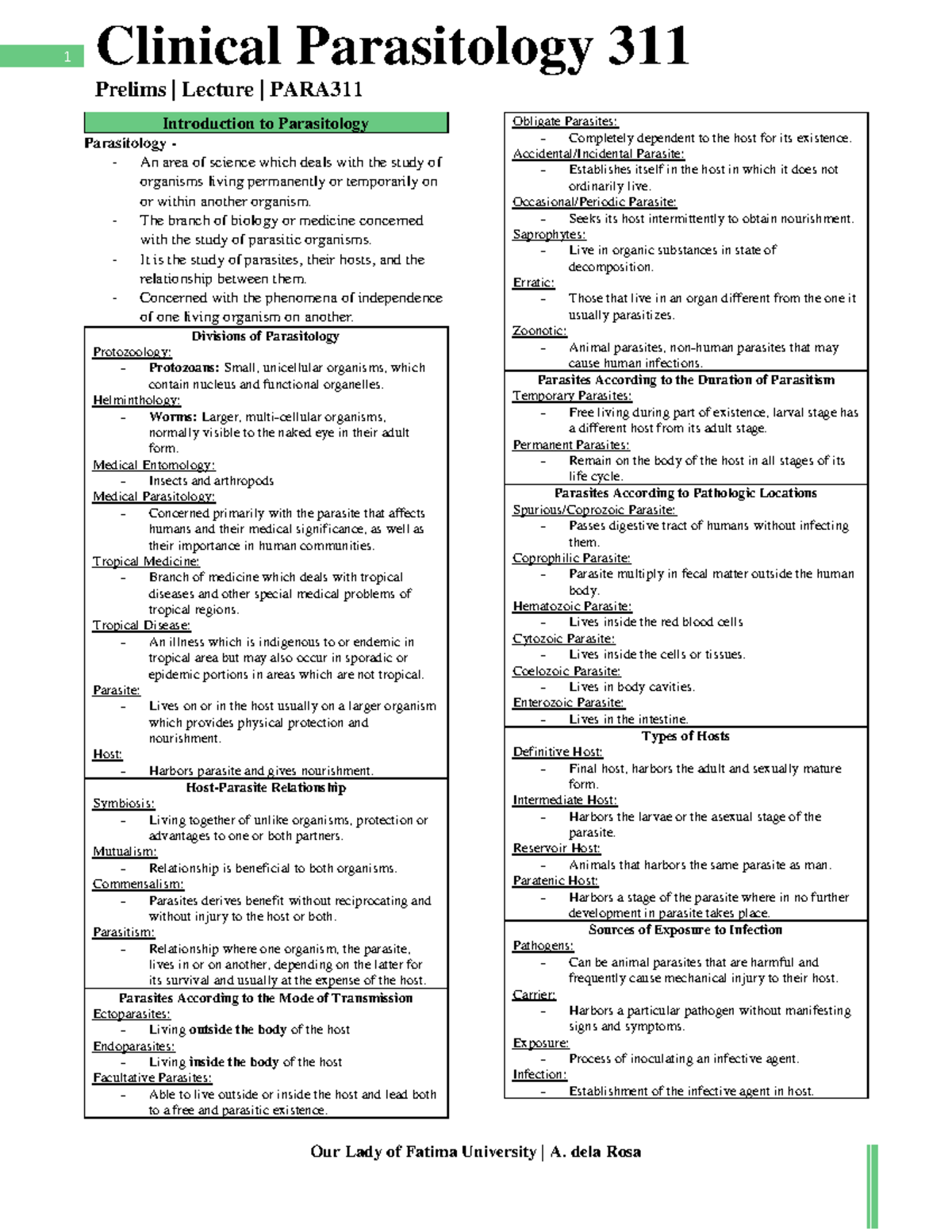 Prelims | Lecture | PARA: Overview of Clinical Parasitology Concepts ...