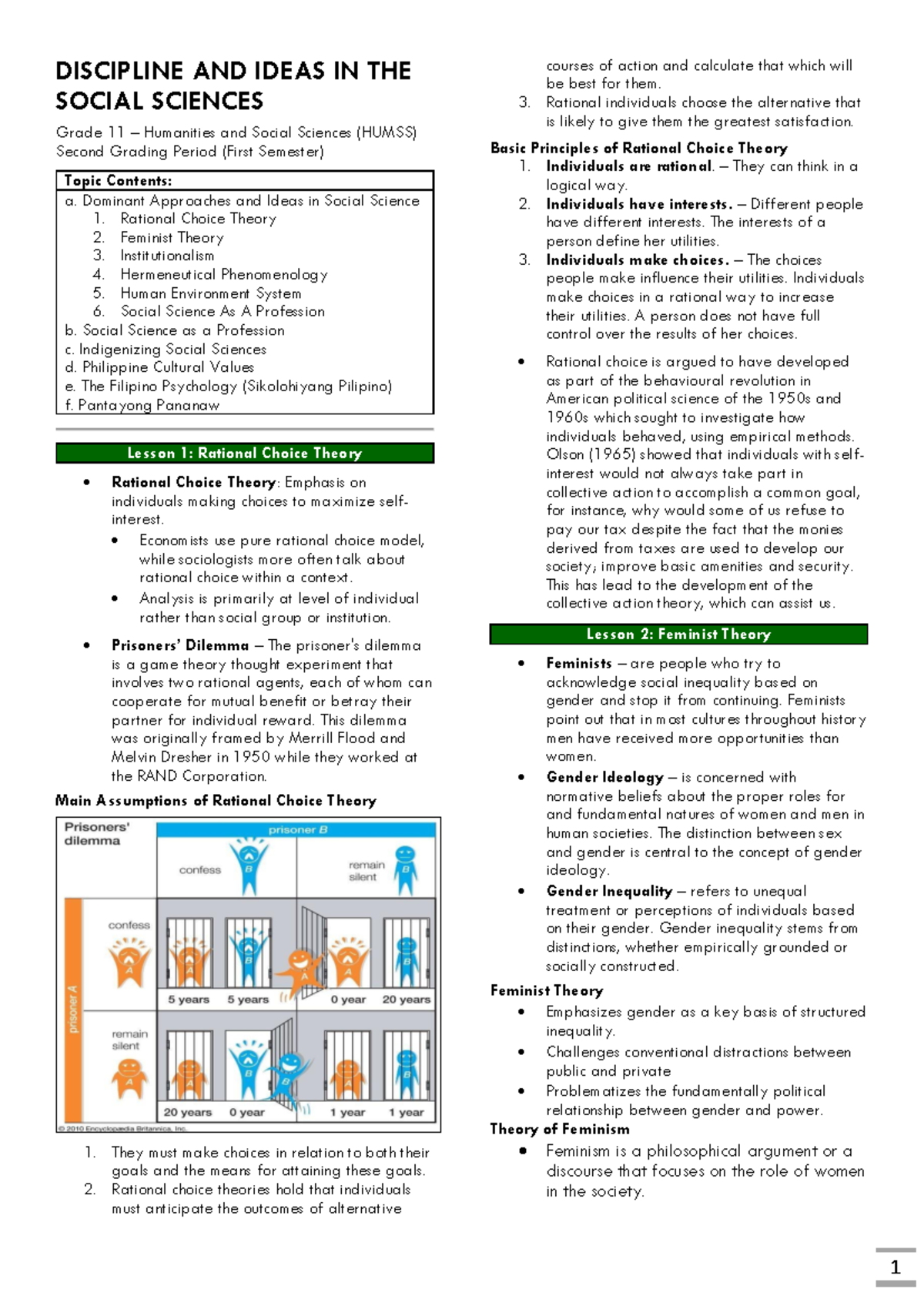 Socsci 1 2ND Quarter Reviewer: Key Concepts in Social Sciences - Studocu