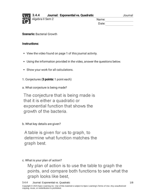 3.4.4 Journal Exponential vs. Quadratic - The conjecture that is 