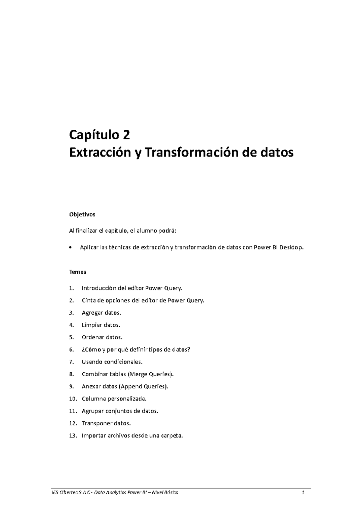 Capítulo 2: Extracción y transformación de datos en Power BI (DA101 ...