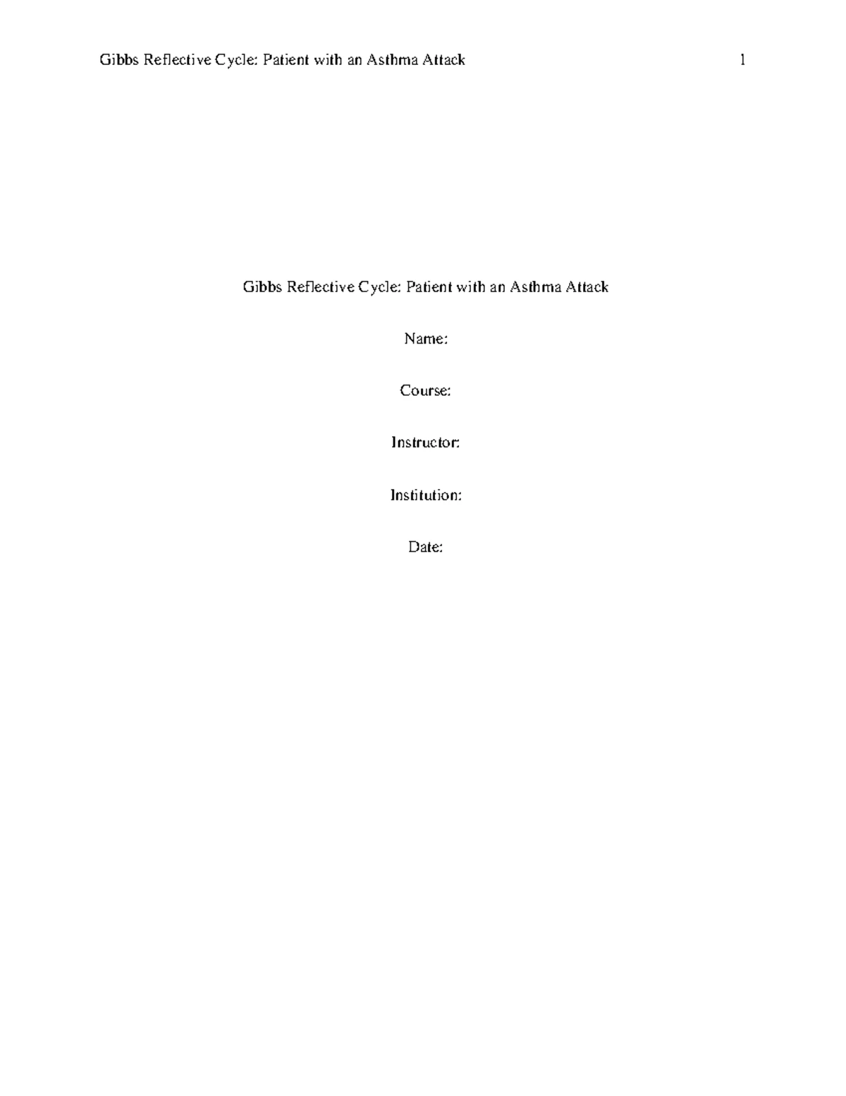 Reflection Template for Analyzing Personal Experiences - Studocu
