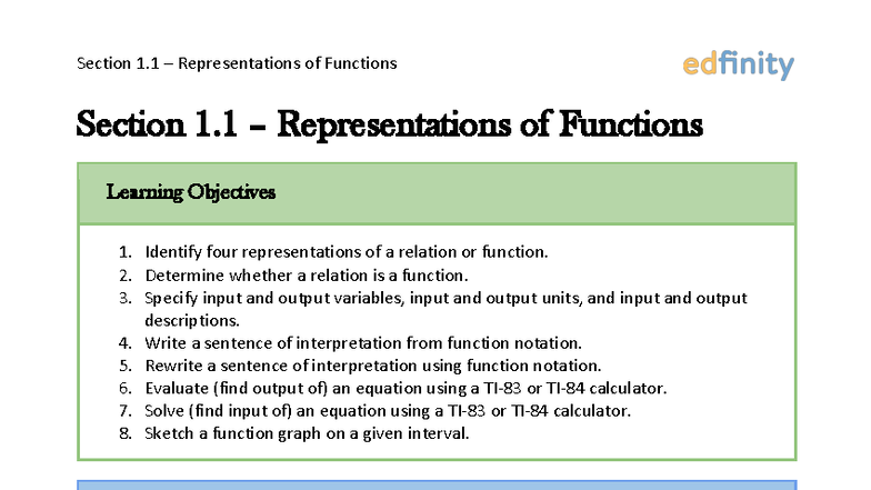 1.1 Lecture Check: Representations of Functions and Their Evaluations ...