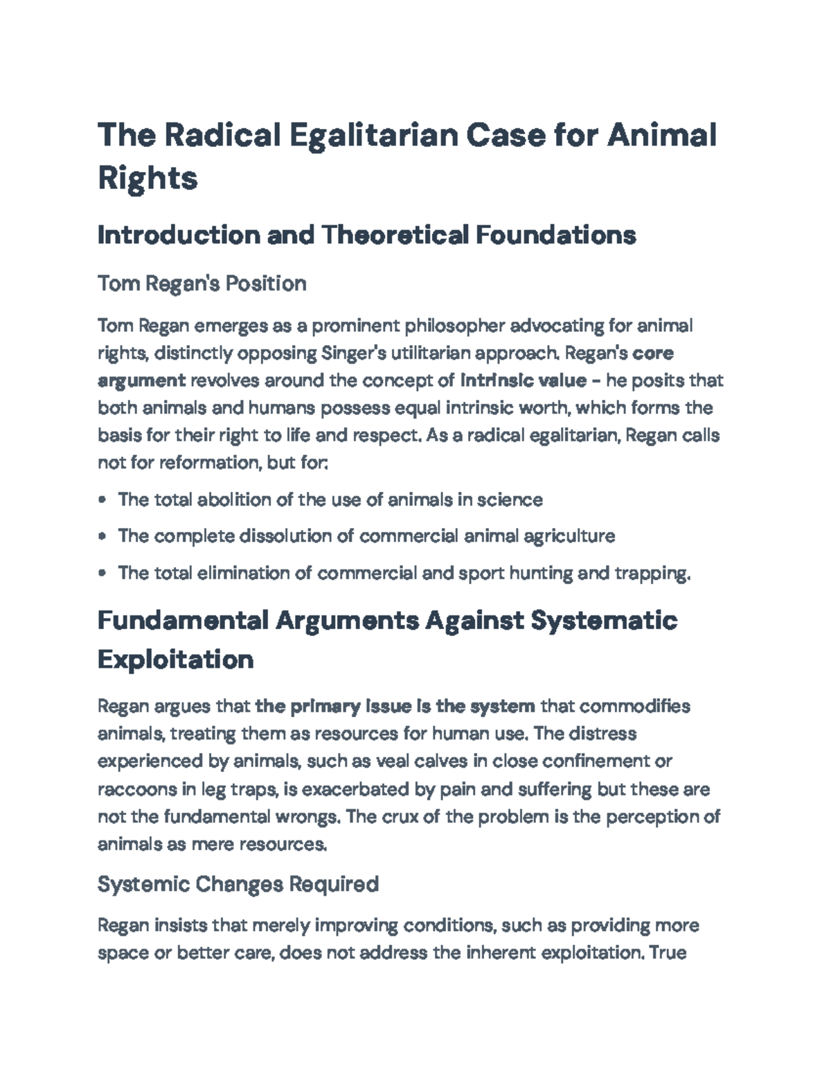 The Radical Egalitarian Case for Animal Rights: A Critical Analysis ...