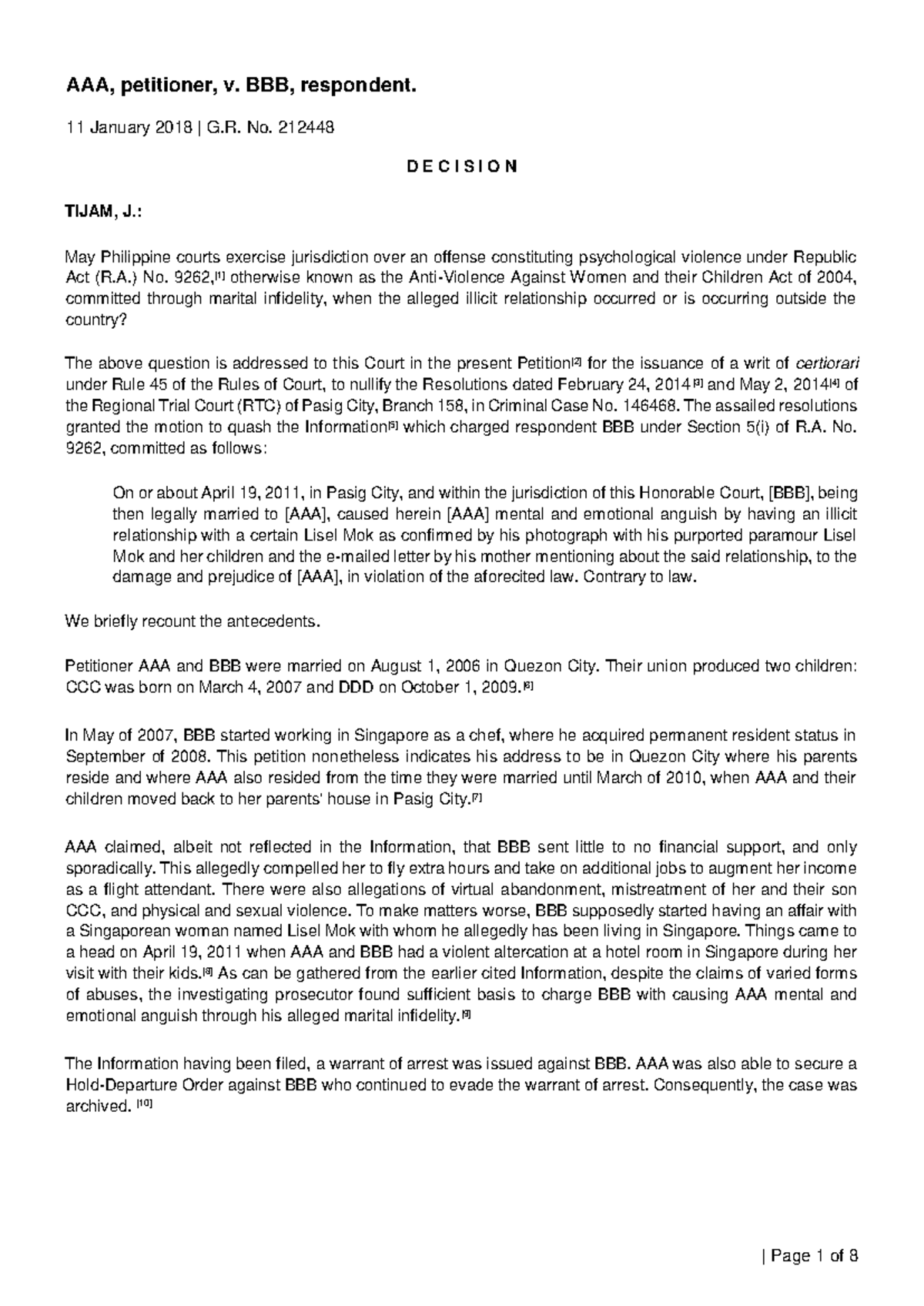 (4) - AAA vs BBB - Insights on Psychological Violence in Criminal Law ...