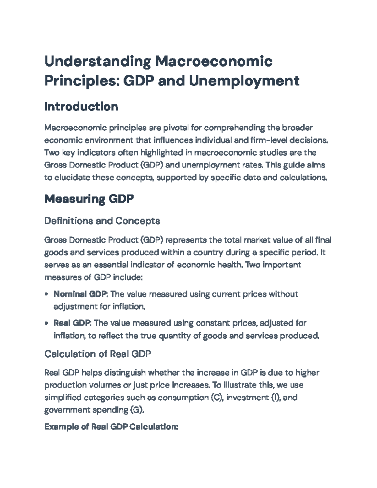 Understanding GDP and Unemployment: Key Macroeconomic Concepts in 2023 ...
