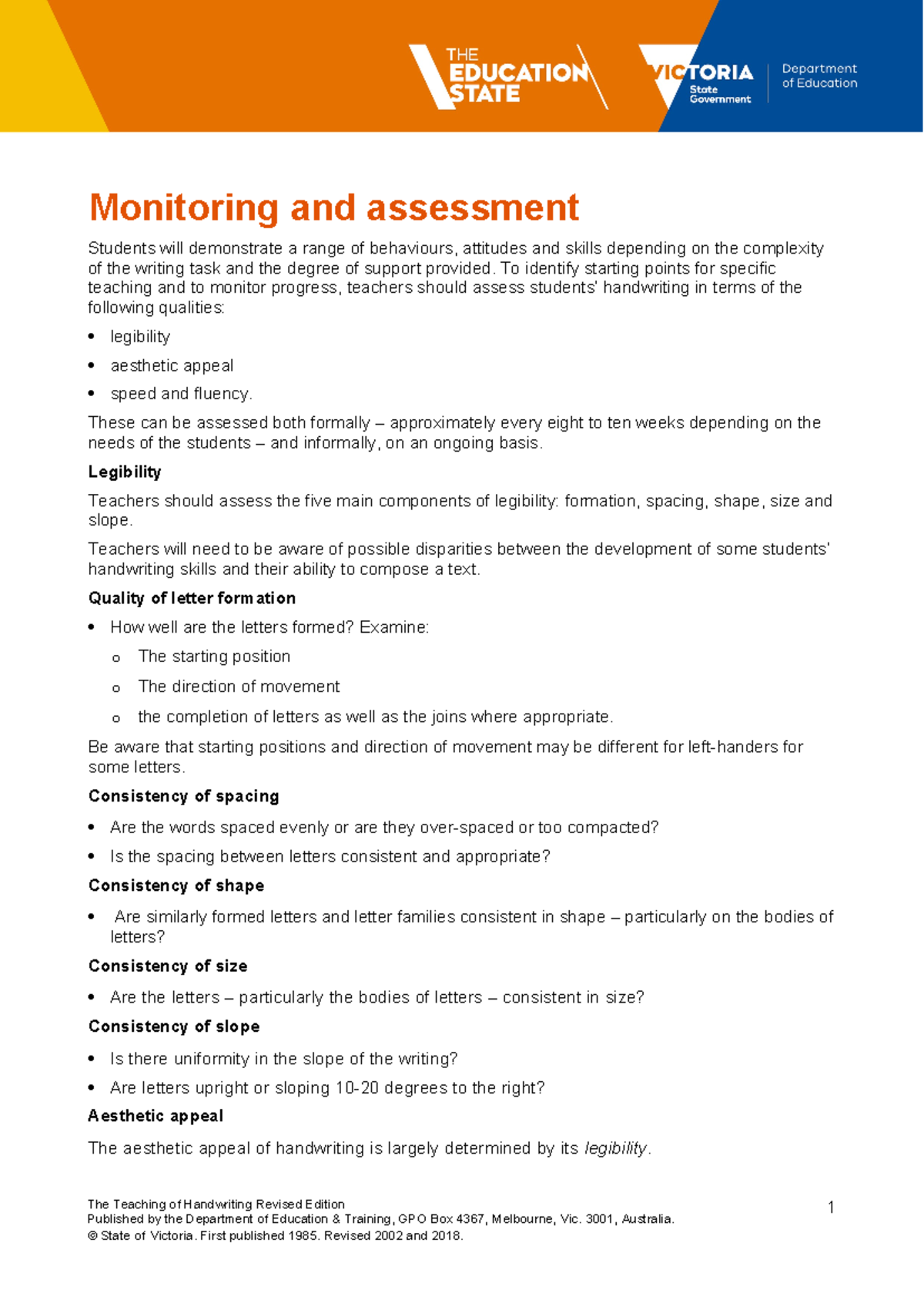 Monitoringandassessment - Monitoring and assessment Students will ...