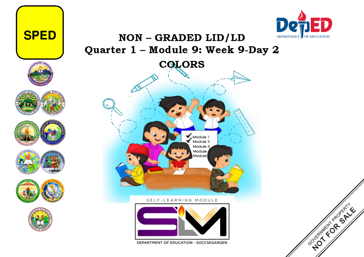 SPED NON Graded WEEK 9 DAY 2 - NON – GRADED LID/LD Quarter 1 – Module 9 ...