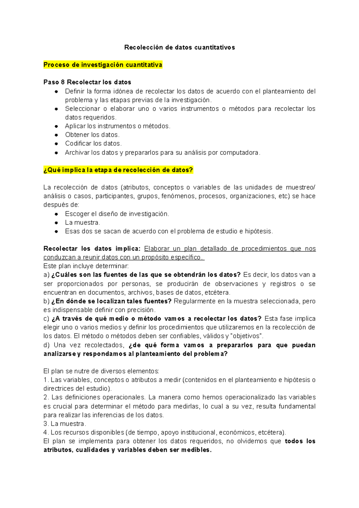 Capítulo 9: Metodología para la Recolección de Datos Cuantitativos ...
