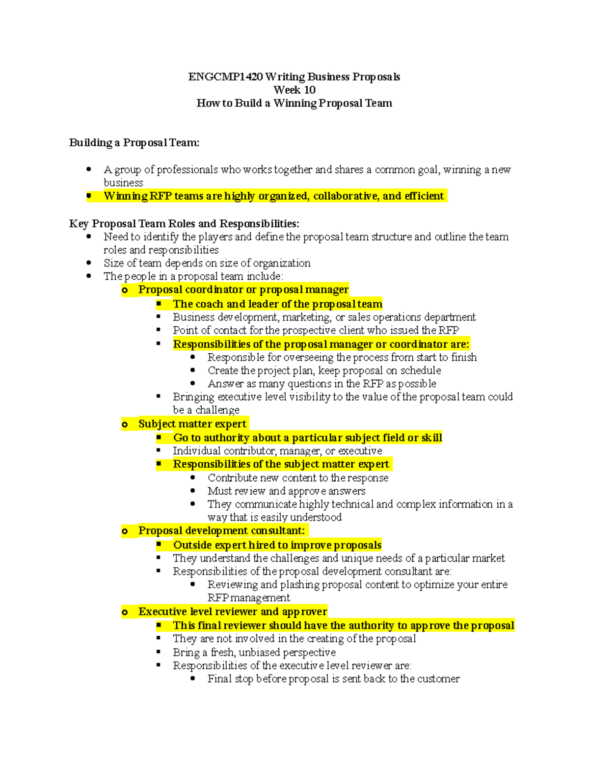 How to build a winning proposal - ENGCMP1420 Writing Business Proposals ...