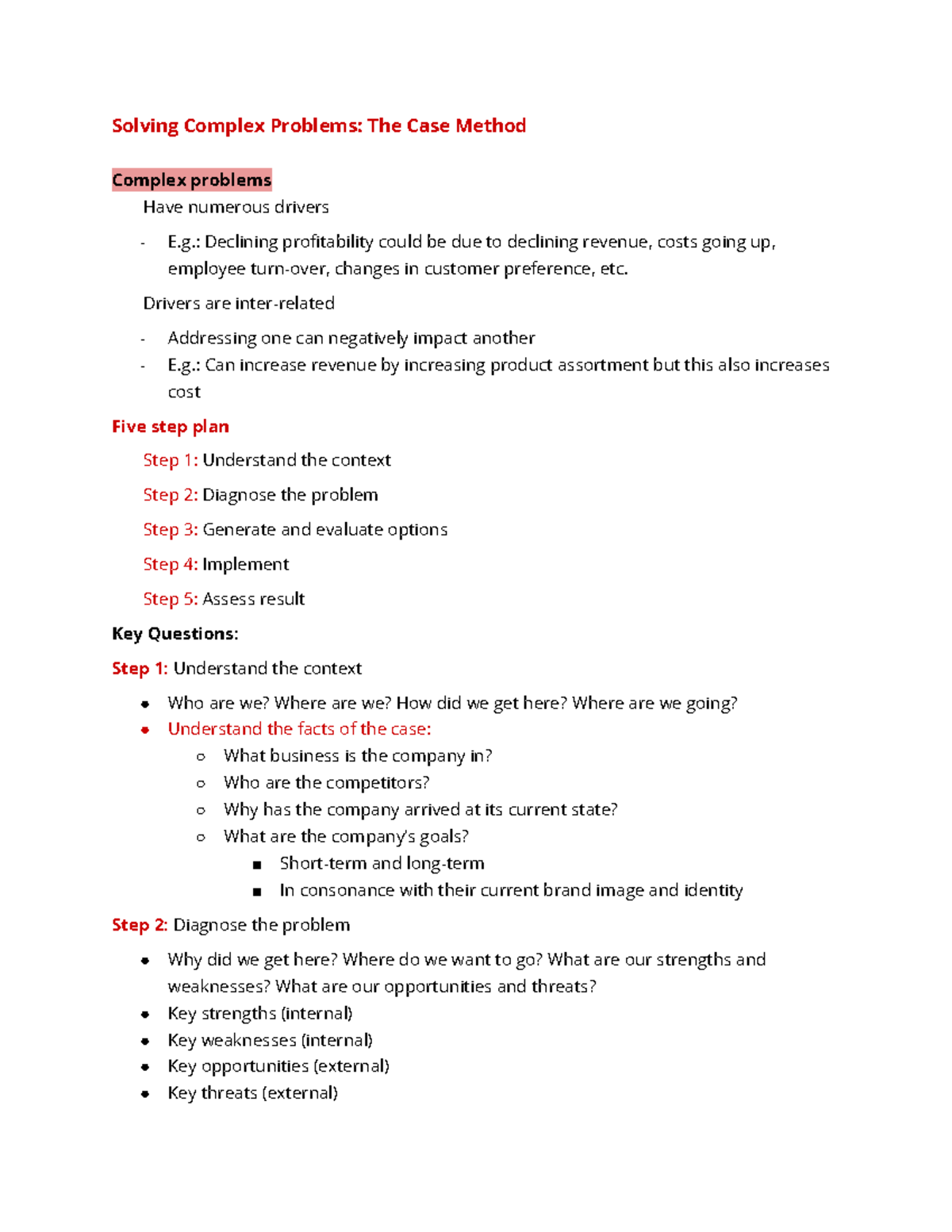 Cap 310 Solving Complex Problems - Solving Complex Problems: The Case ...