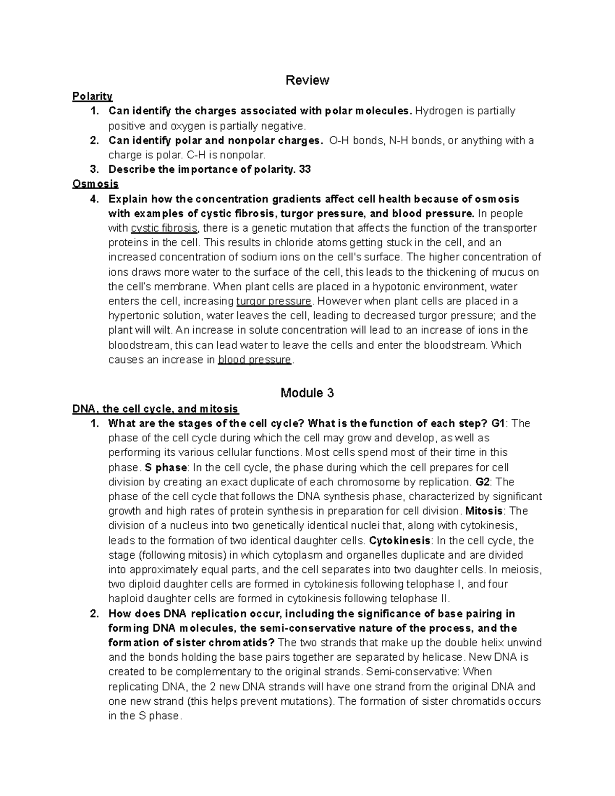 Bio101 Study Guide - Midterm Exam Review for Exam 2 - Studocu
