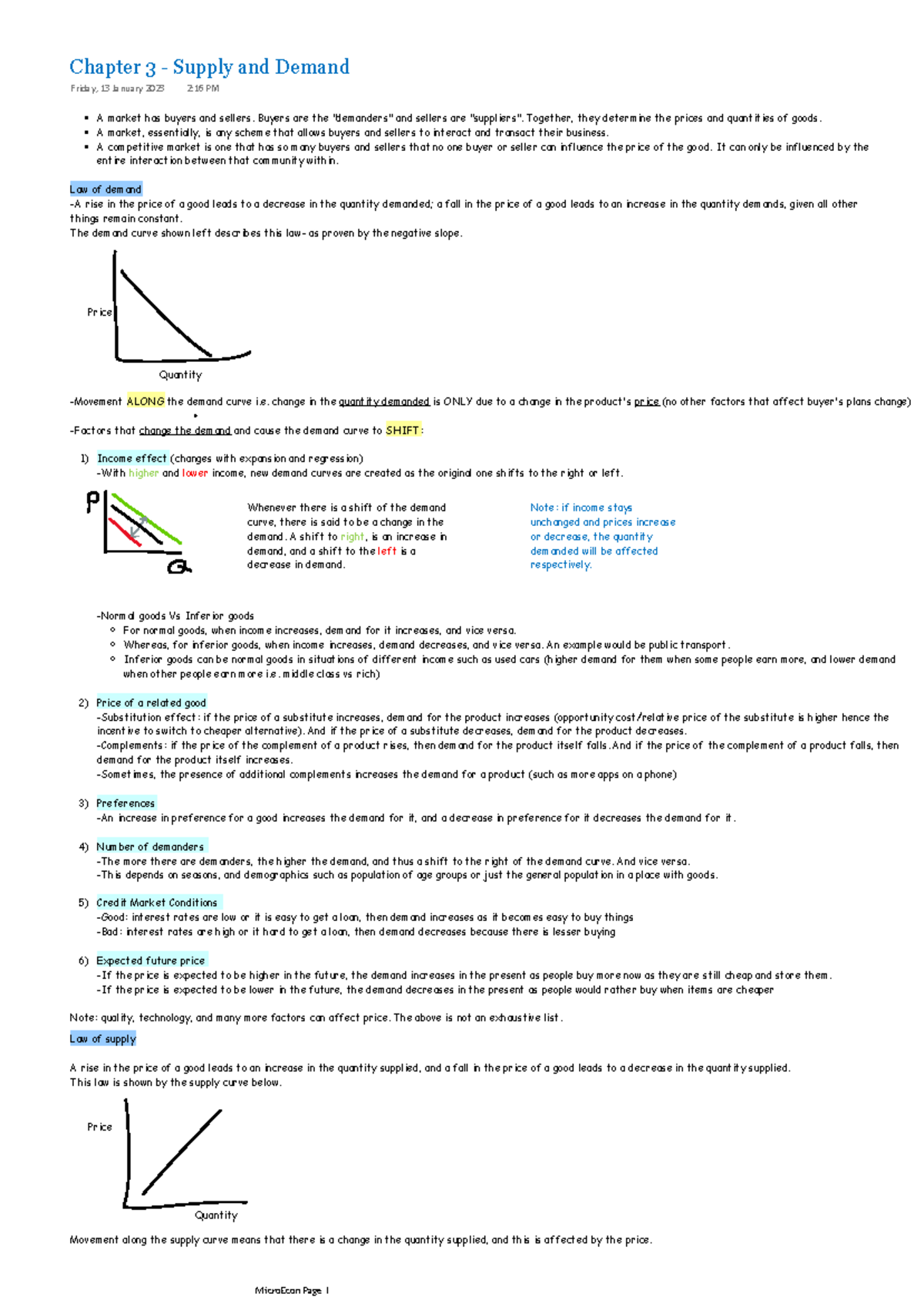 Chapter 3 - Demand and Supply in Microeconomics Insights - Studocu