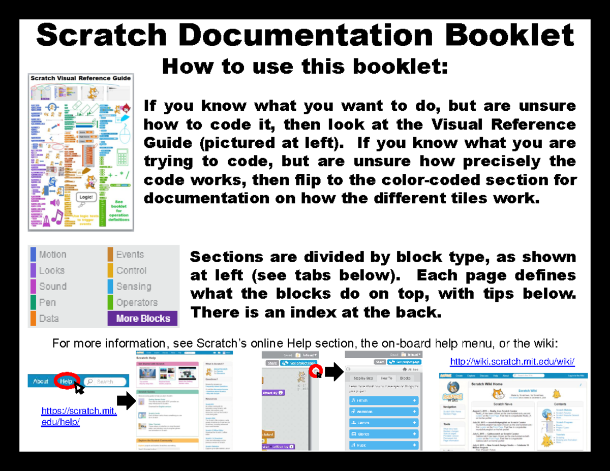Scratch Documentation Booklet: A Comprehensive Guide to Coding Blocks ...