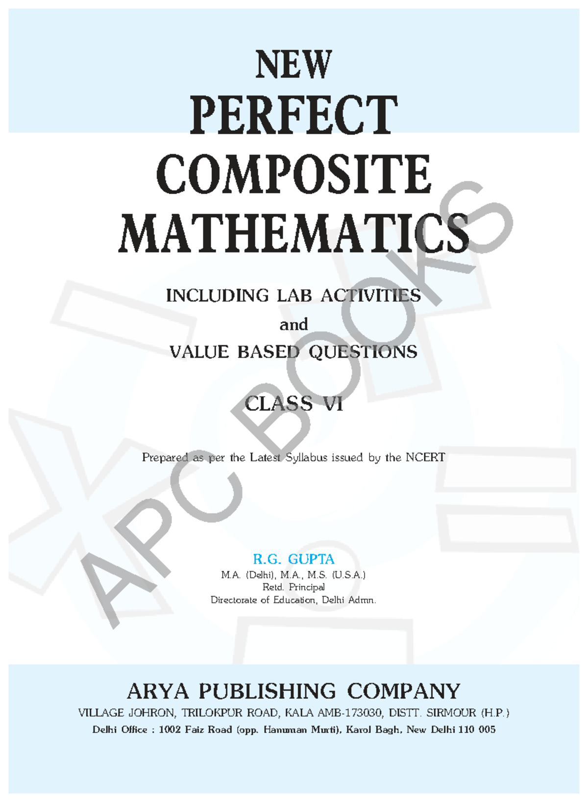 KS Class VI Composite Mathematics Lab Activities and Value-Based ...