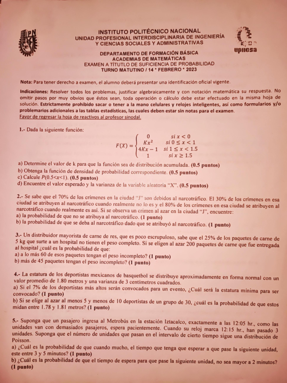 ETS Probabilidad UPIICSA: Apuntes y Ejercicios Clave - Document Preview