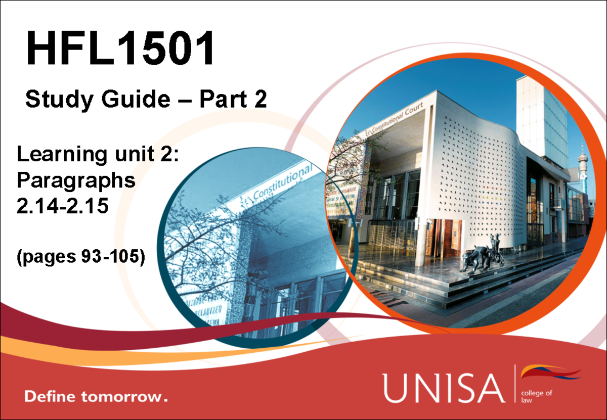 HFL1501 Study Guide Part 2: Learning Unit 2 Overview and Key Concepts ...