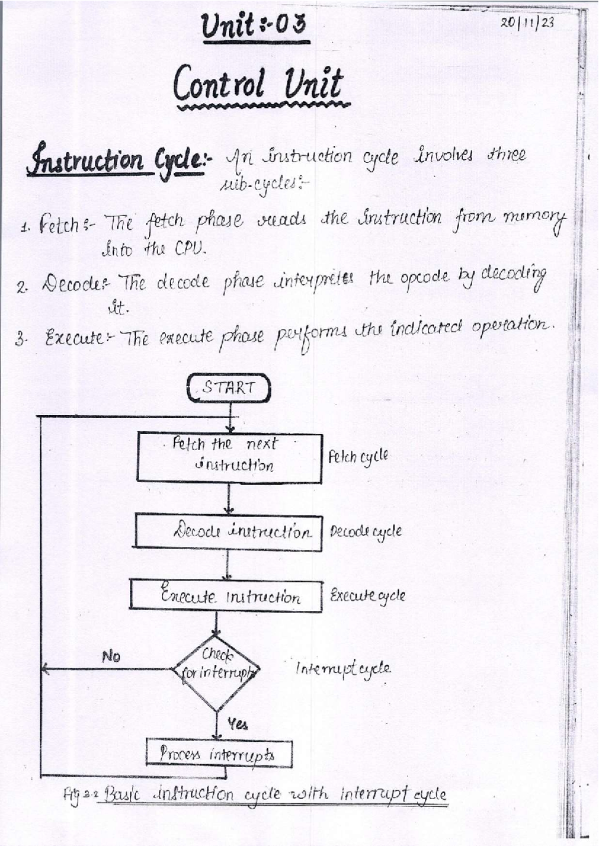 COA Unit 03 - Control Unit Instruction Cycle and Microprogramming Notes ...