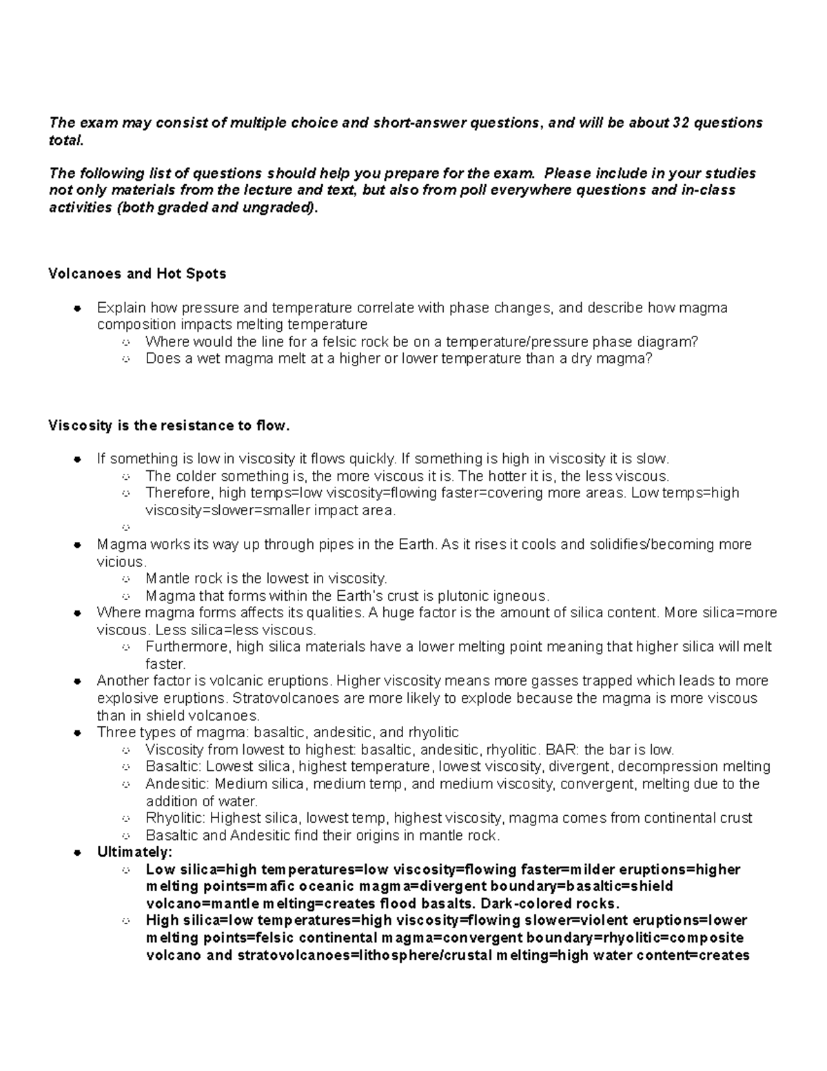 Geology 101 Study Guide: Key Concepts and Exam Preparation Tips - Studocu