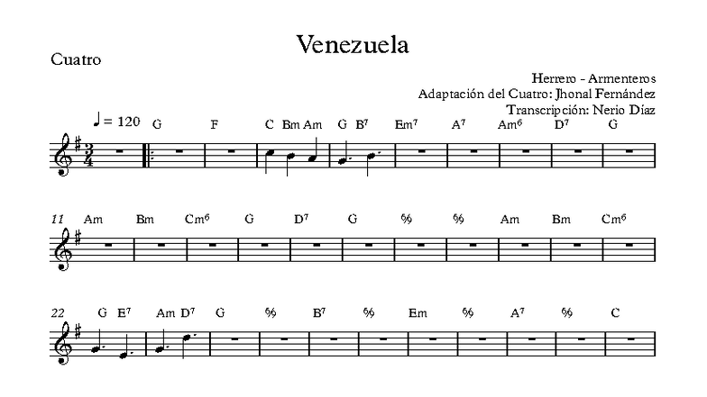 Venezuela - Cuatro - Adaptación y Transcripción - Studocu