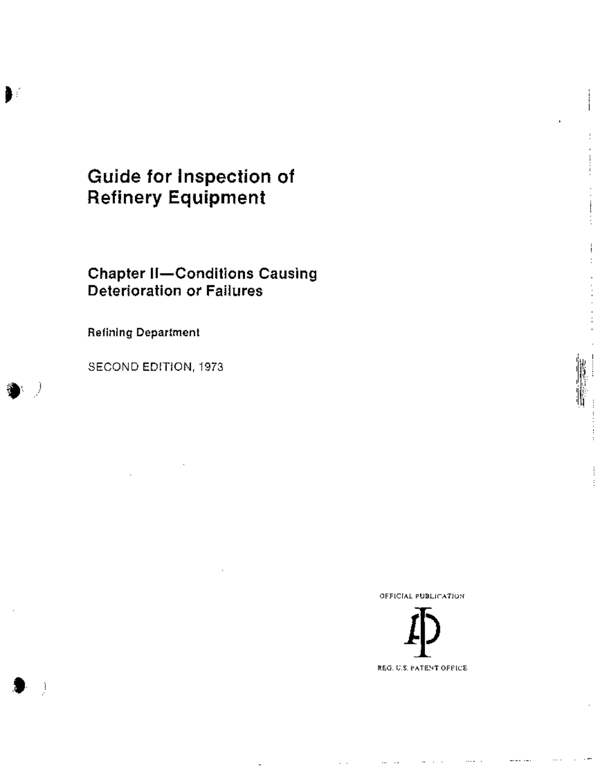 API - Guide for Inspection of Refinery Equipment: Chapter II ...