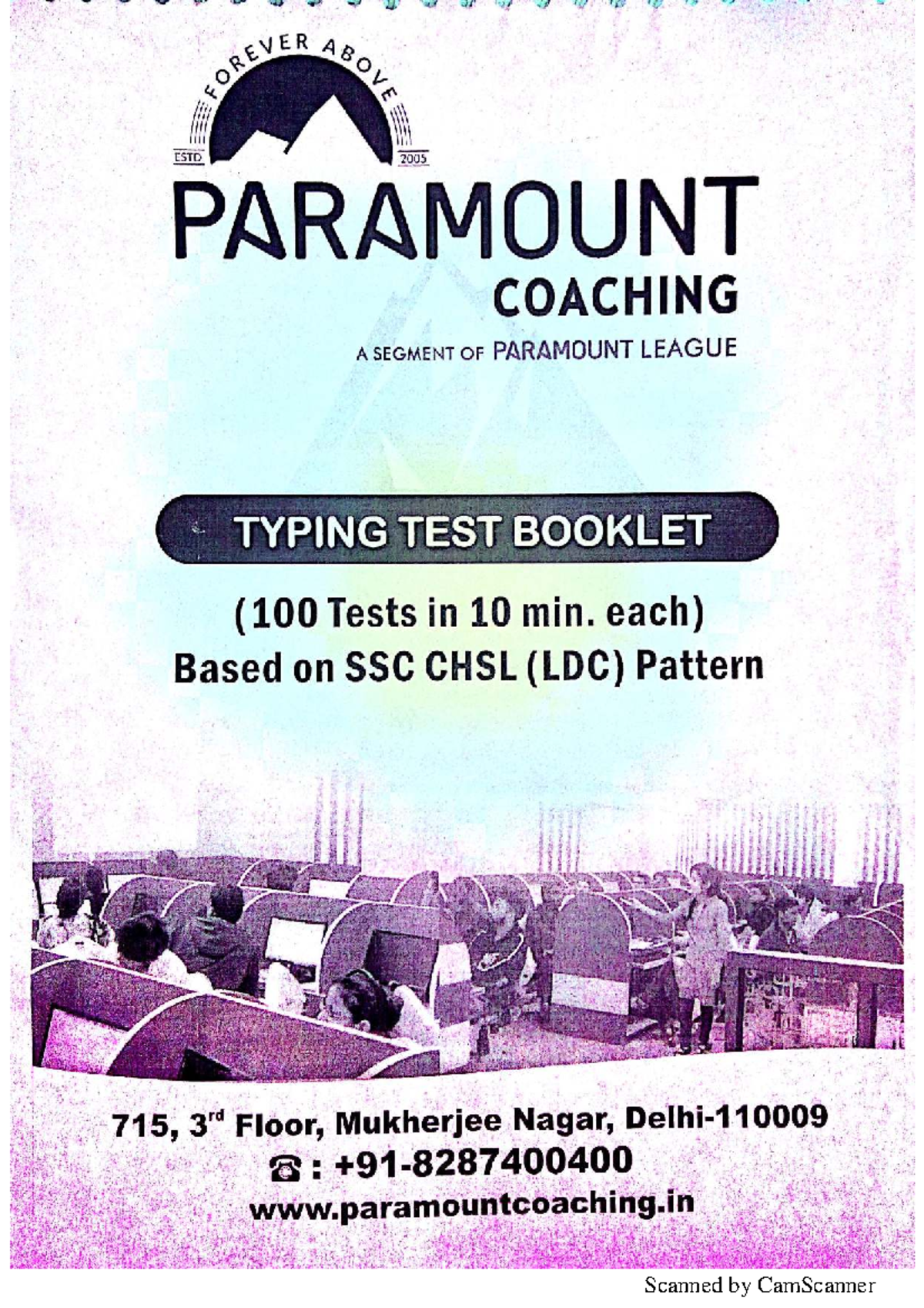 Typing Test Booklet (100 Tests in 10 Min) - SSC CHSL Pattern - Studocu