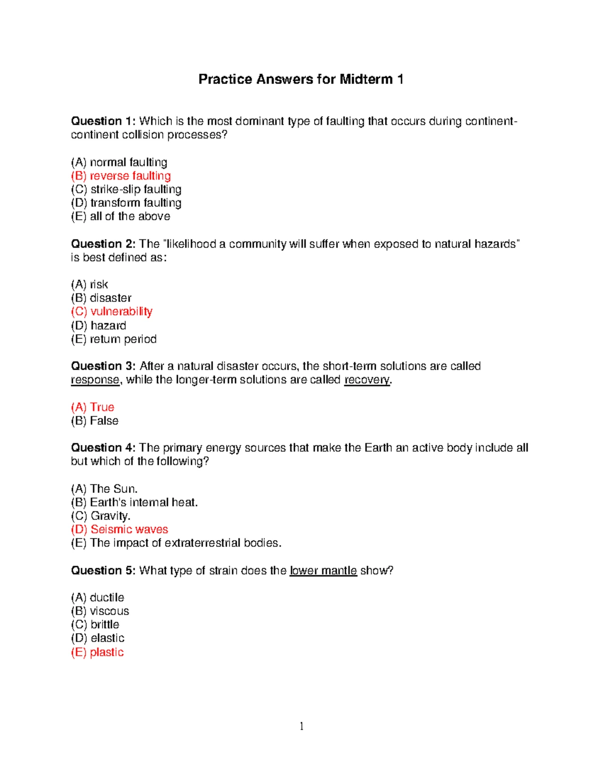 Practice Questions For Midterm 2 With Answers - UCalgary - Studocu