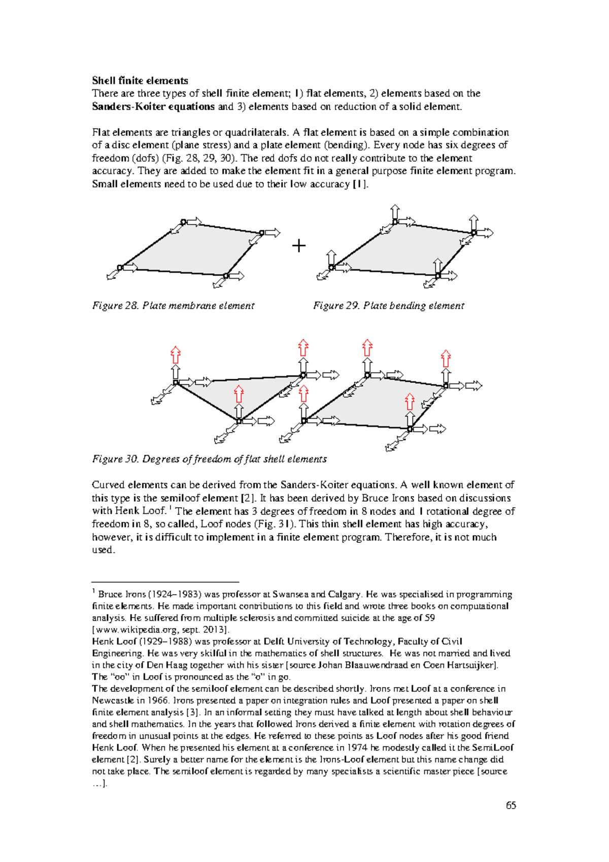 B17 Handout 4 - Shell Finite Elements: Types and Analysis Techniques ...