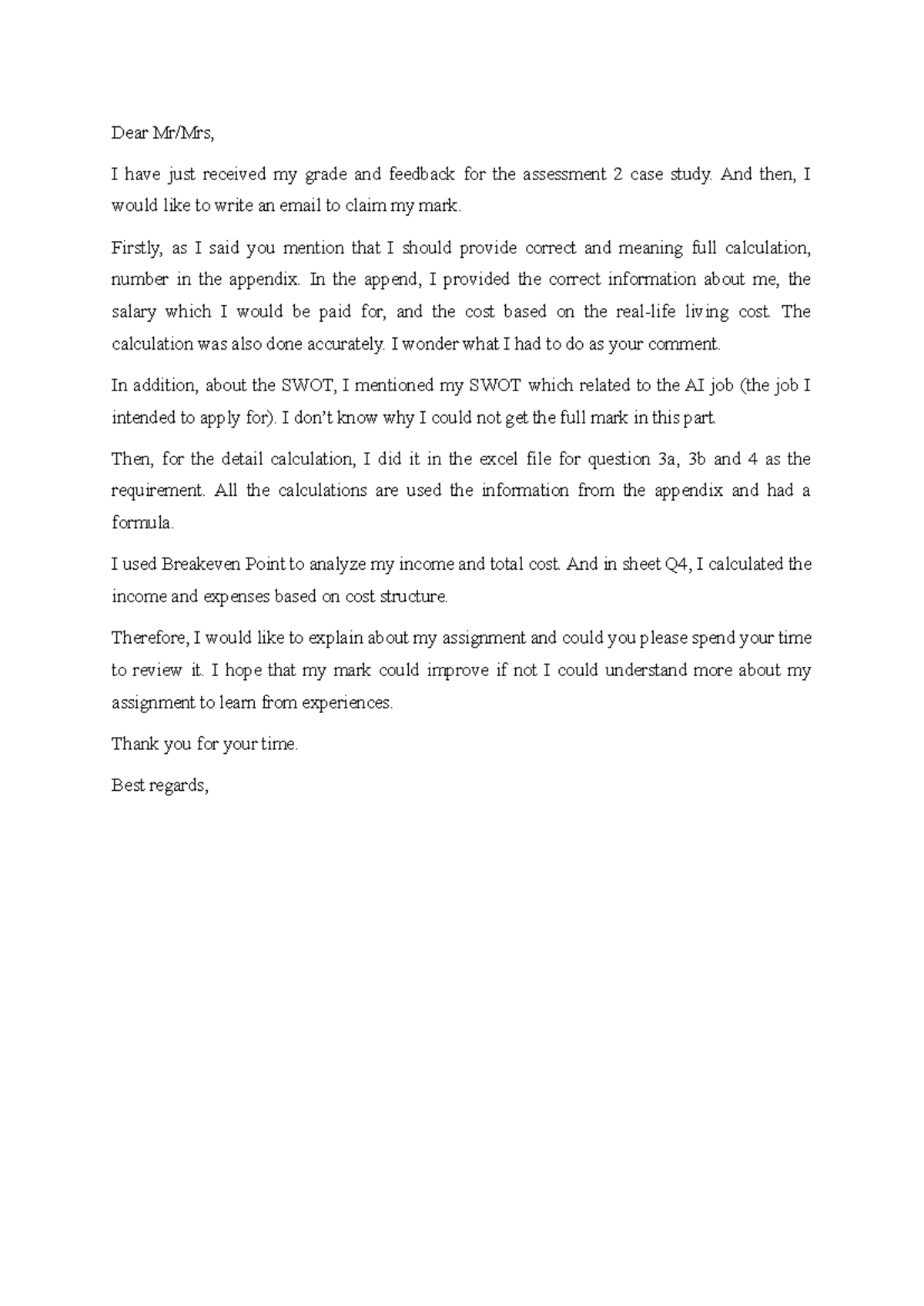 Assessment 2 Case Study Review Request - ABCD - Studocu