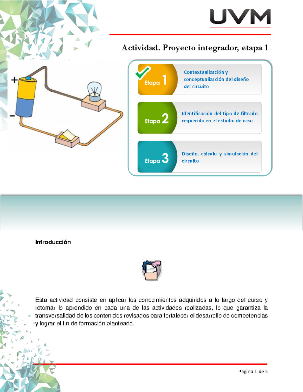 Proyecto Integrador E1 - Actividad. Proyecto integrador, etapa 1 ...