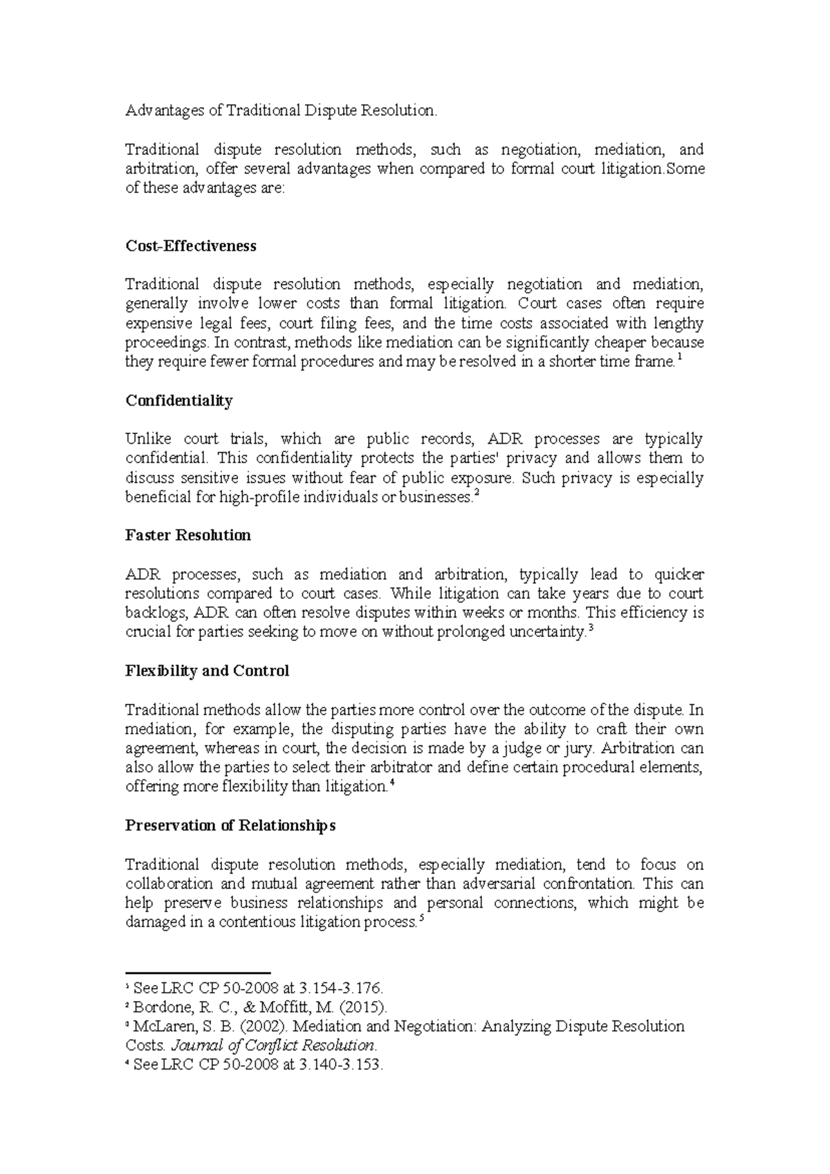 Advantages of Traditional Dispute Resolution - Traditional dispute ...