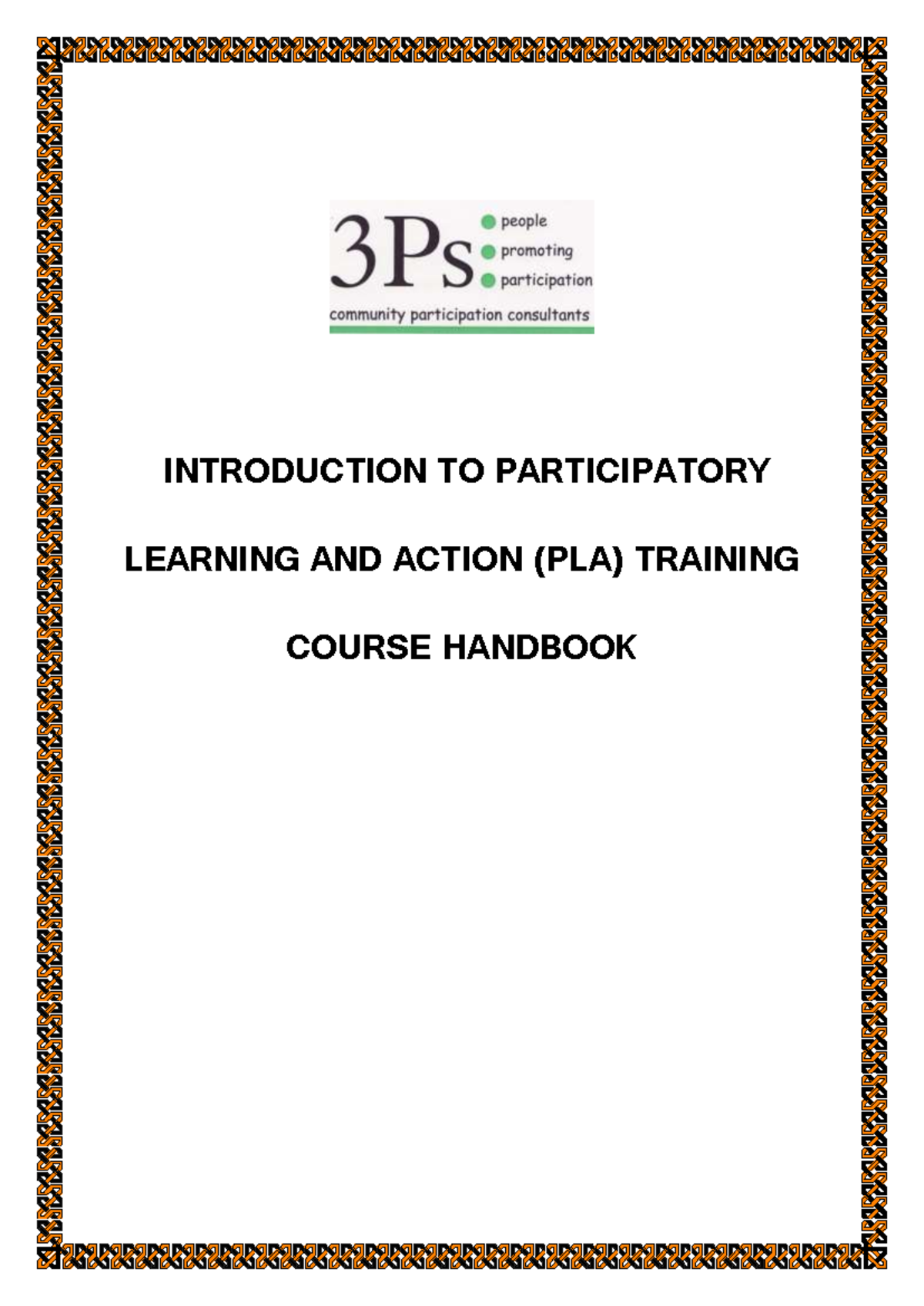 PLA Handbook 2016: Introduction to Participatory Learning and Action ...