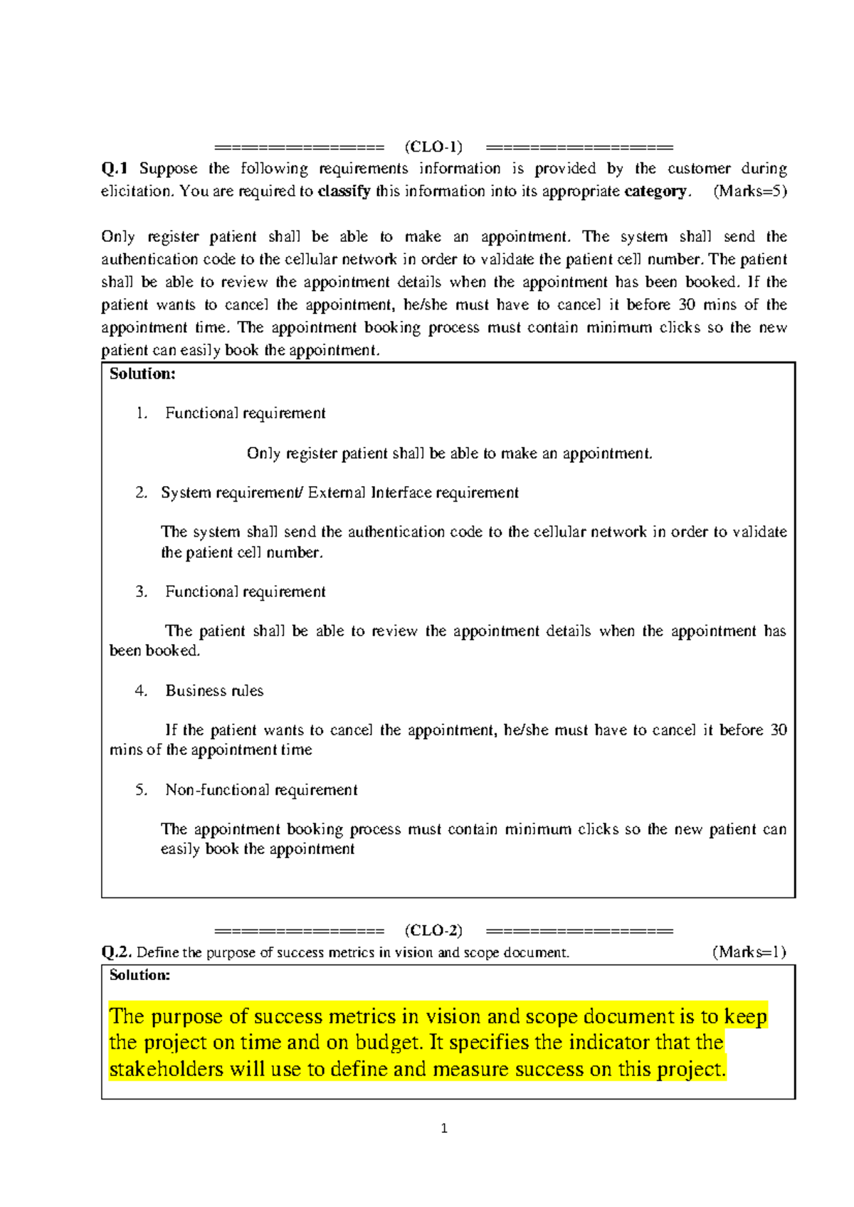 Course Registration Use Case Analysis and Requirement Classification ...
