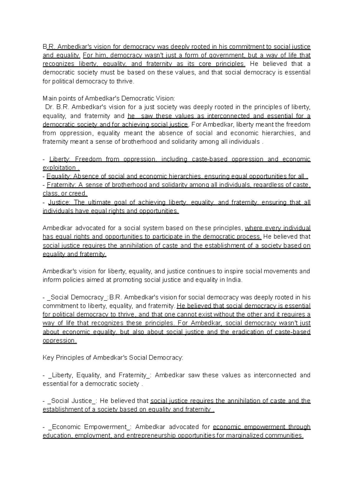 Ambedkar's Vision of Democracy and State: Principles of Justice and ...
