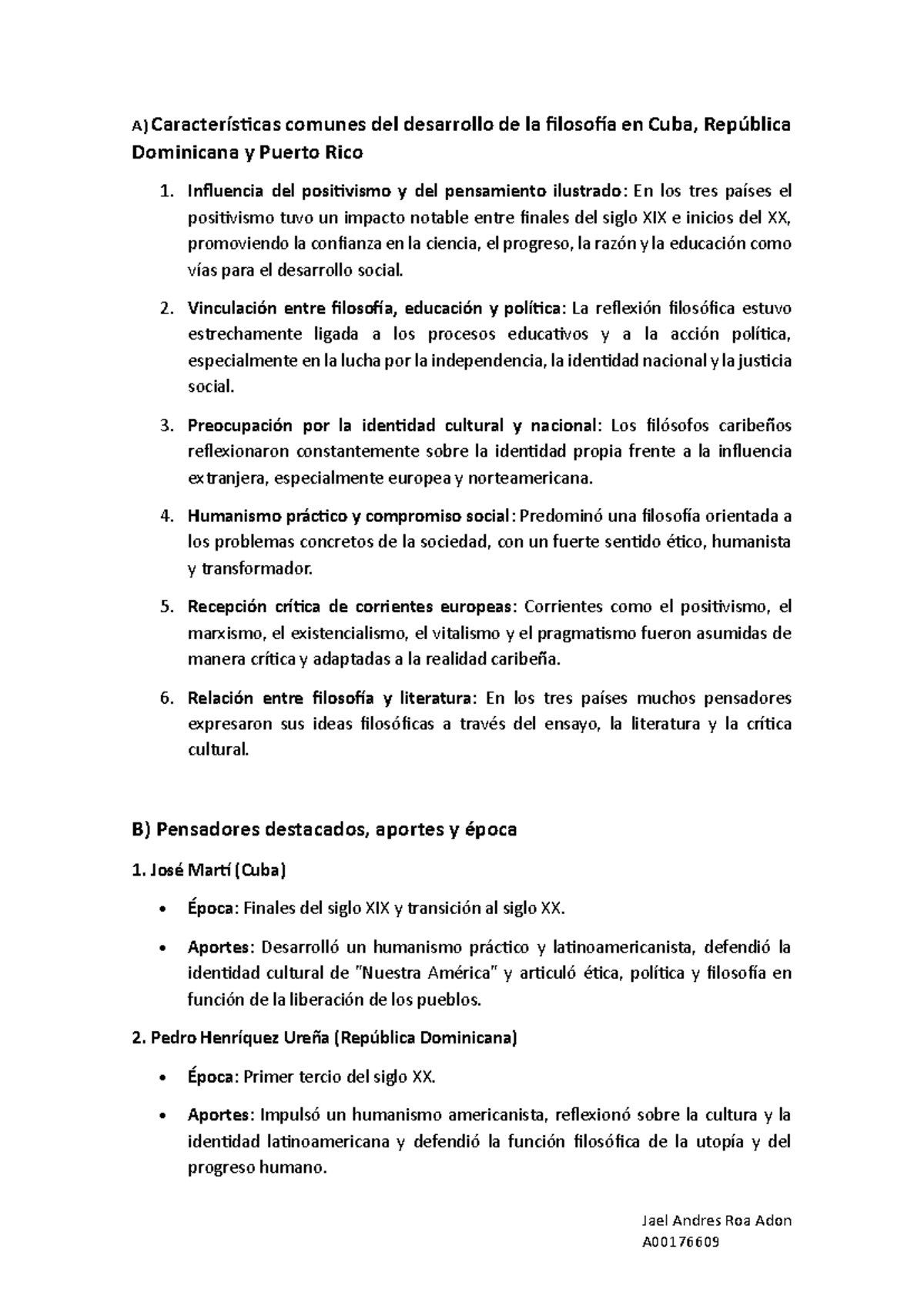 Desarrollo de la Filosofía en Cuba, RD y PR: Influencias y Pensadores ...