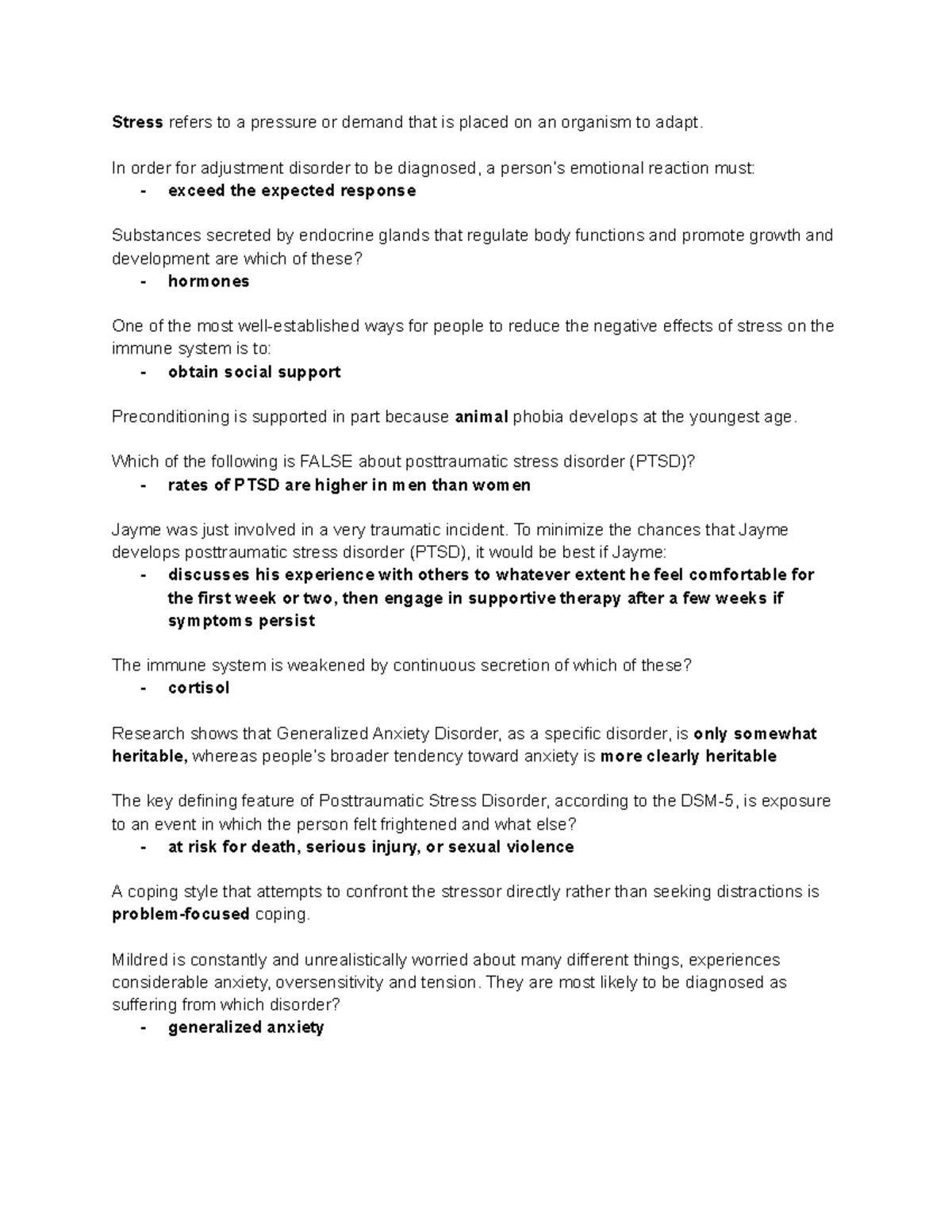 PSY 320 Midterm study guide: key concepts in abnormal psychology - Studocu