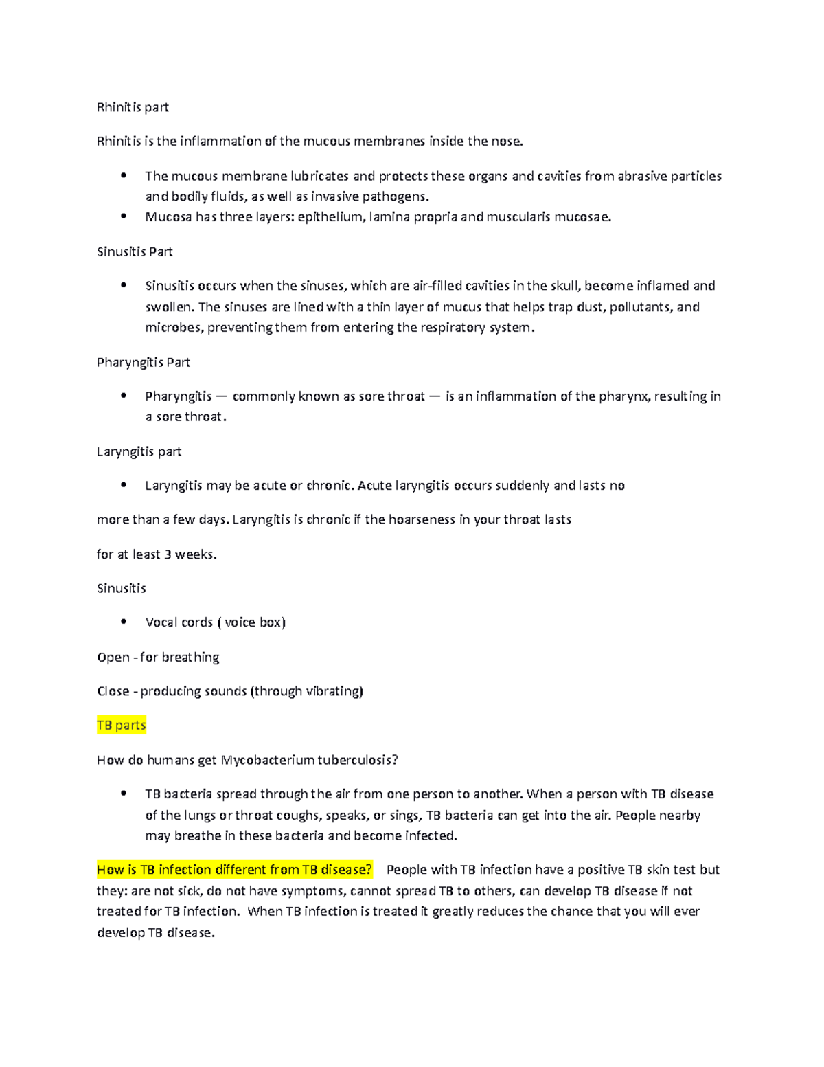 Rhinitis, Sinusitis, Pharyngitis & Laryngitis Overview - WPS Office ...