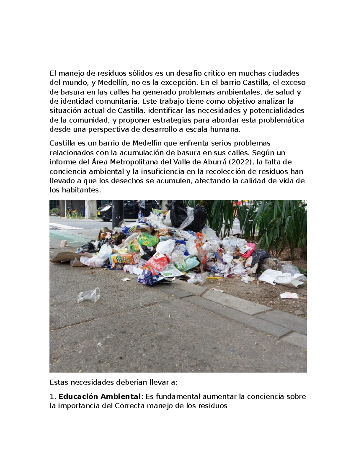Exceso de Basura en las Calles de Castilla: Análisis y Estrategias ...