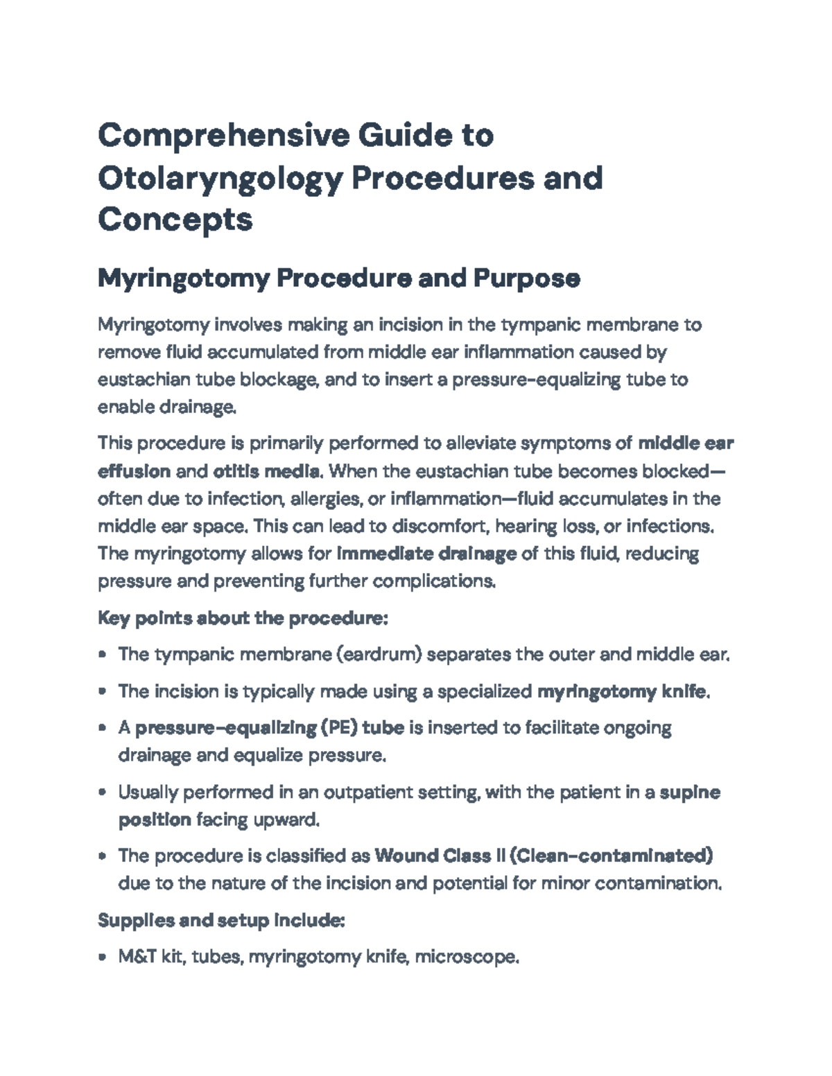 Comprehensive Guide to Otolaryngology Procedures and Techniques (ENT ...