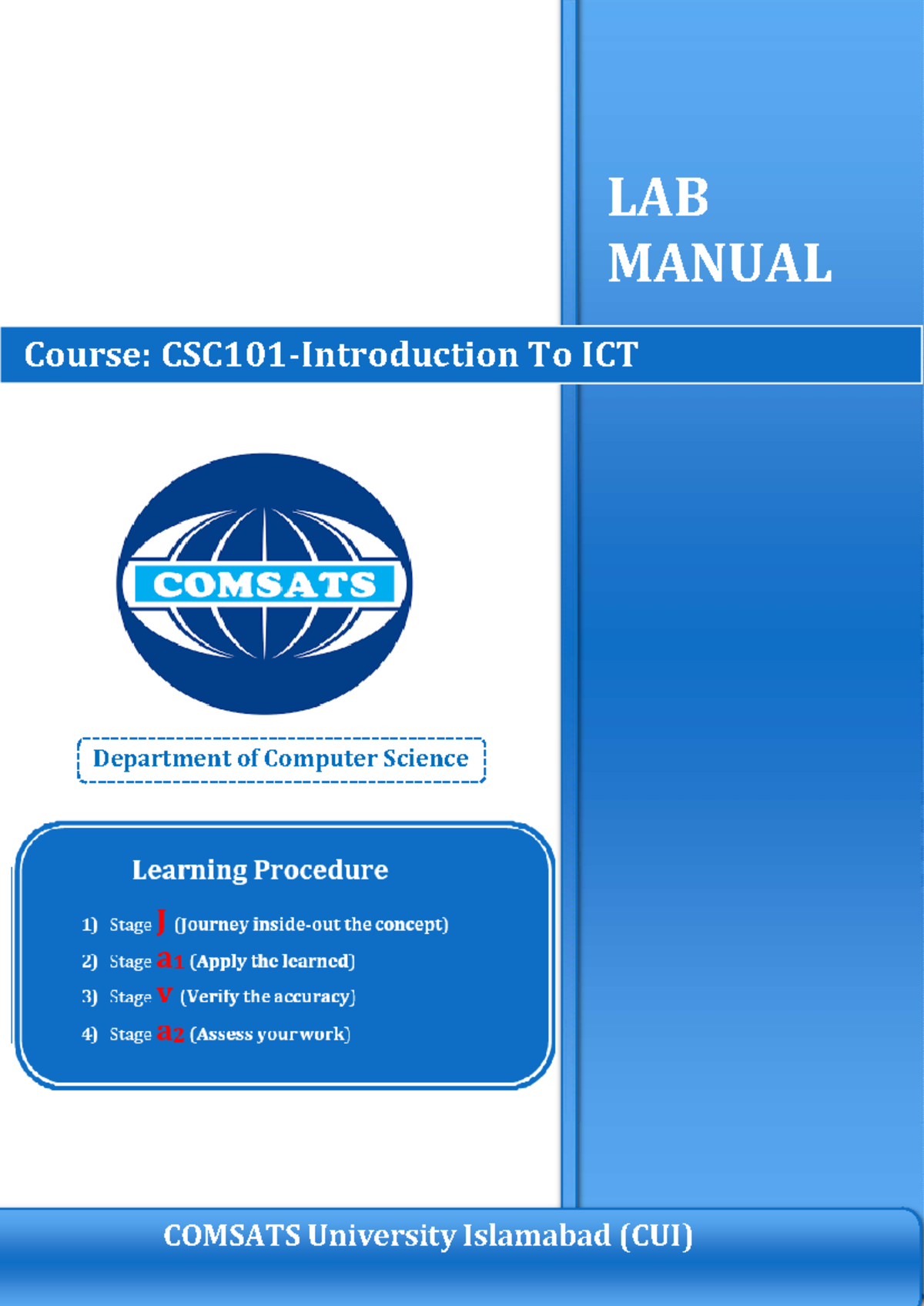 Lab Manual for CSC101: Introduction to ICT with Microsoft Word ...