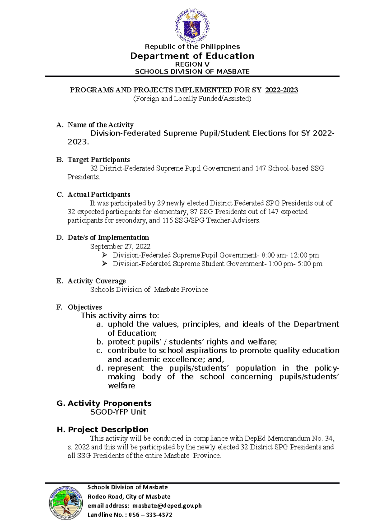 Accomplishment-Report-AR-Form - Republic of the Philippines Department ...